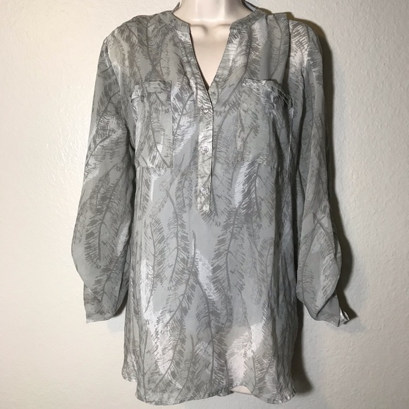 Apt. 9 Tops - Apt.9 sheer feather blouse built in cami